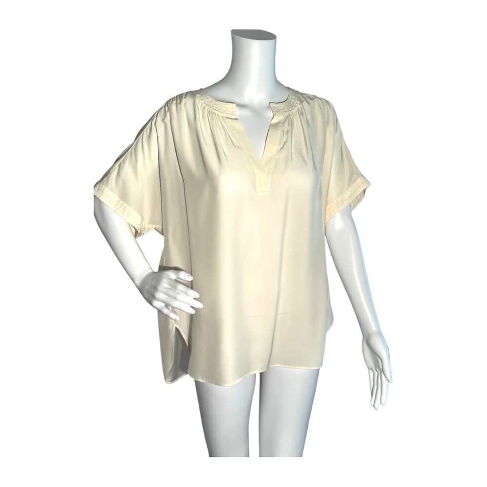 ANTONIO MELANI Silk Cream Blouse Large